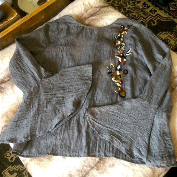 🆕 Anthropologie Peasant Boho Blouse 🦚🌼🤎🍃🍂🦋 - Picture 1 of 6